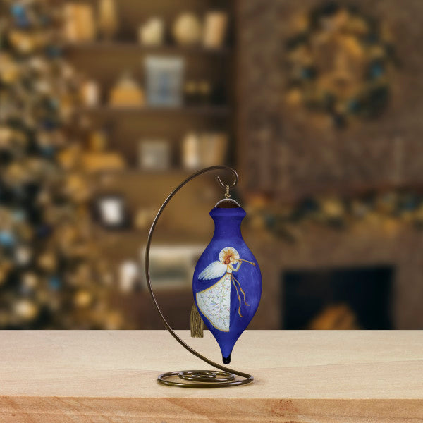 Joyeux Noel Ileana Oakley Hand Painted Blown Glass Ornament