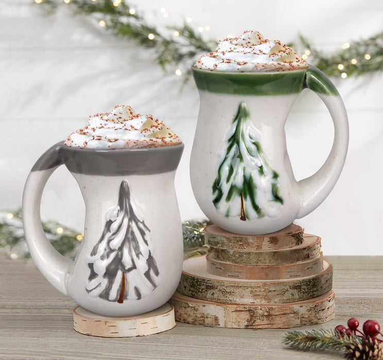 Pine Embossed Cozy Mug - Gray