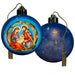 O Holy Night Holy Family Stained Glass Light Up Hand-Painted Blown Glass Ornament