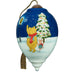 Classic Pooh The More It Snows Pooh And Piglet Christmas Tree Hand-Painted Blown Glass Ornament
