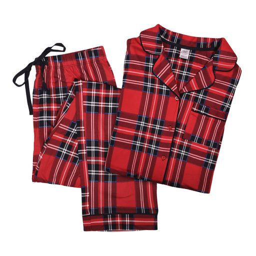 Red Plaid Long Sleeve Loungewear Set