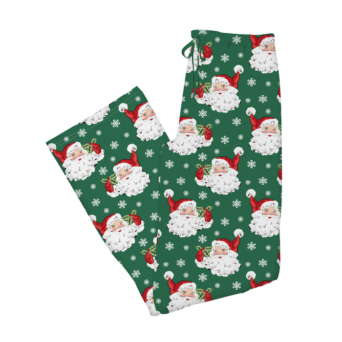 Green PANTS with Santa Claus pattern on a white background