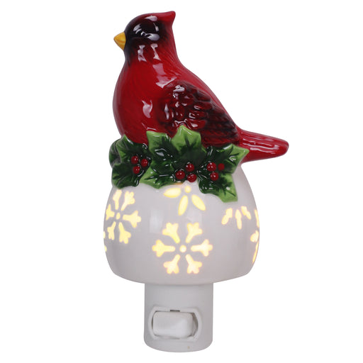 Ceramic Cardinal Holiday Night Light
