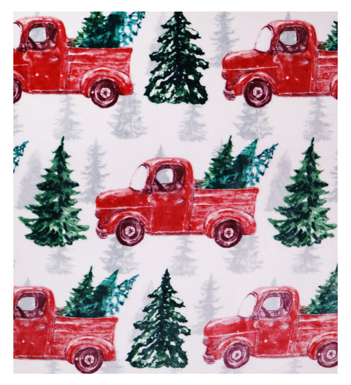 Red Truck Cozy Velvety Family Blanket