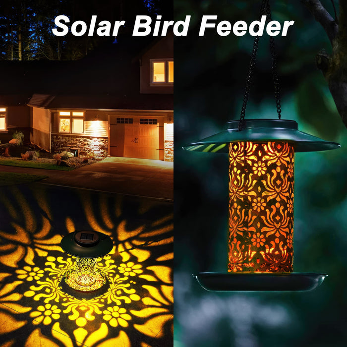 Solar Tin Bird Feeder