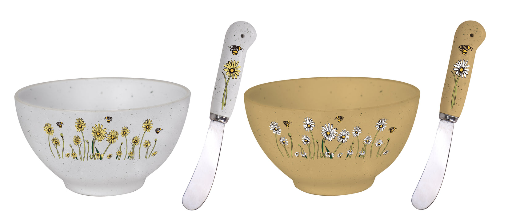 Daisy & Bee Dip Bowl with Spreader