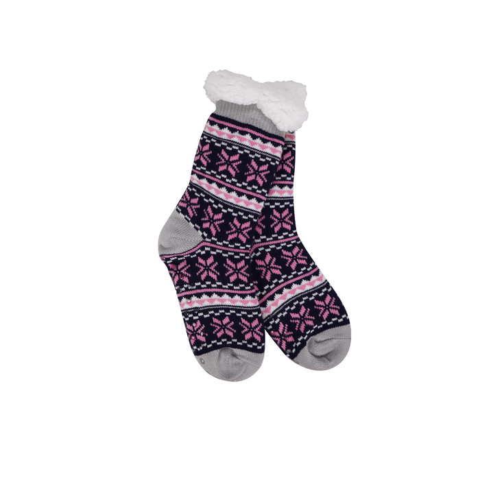 Arctic Friends Thermal Slipper Socks pink snowflake