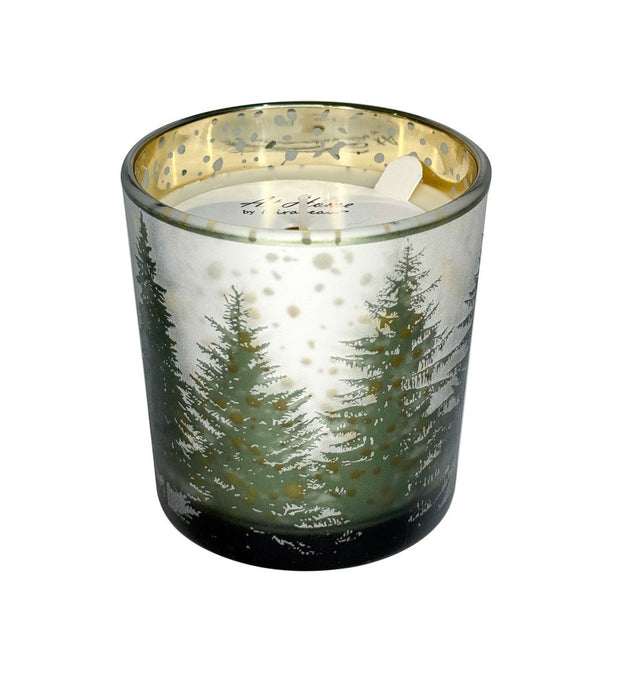 Mercury Glass Pine Forest Candle