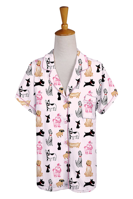 Breeds of Dogs Short Pajama Set