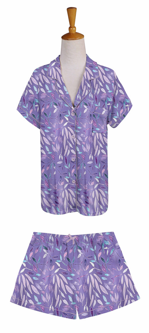 Purple Willow Short Pajama Set