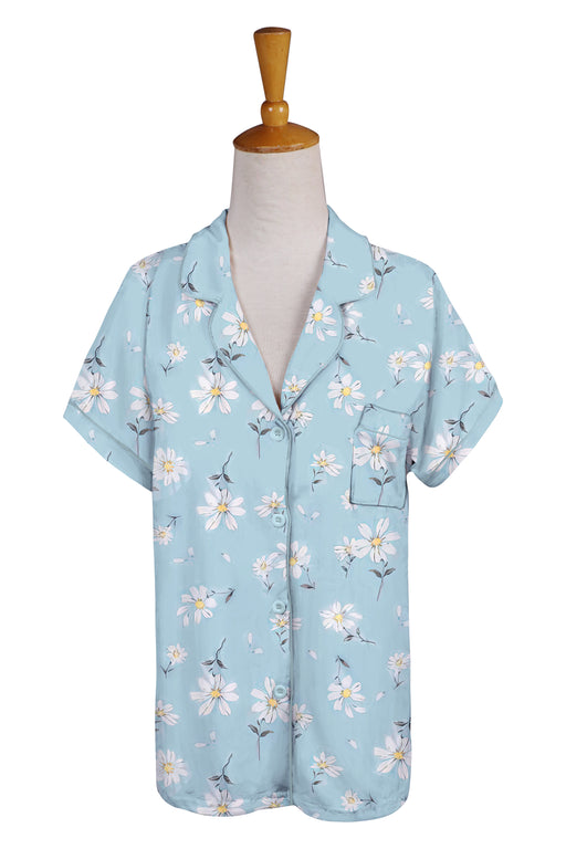 Blue Daisy Short Pajama top