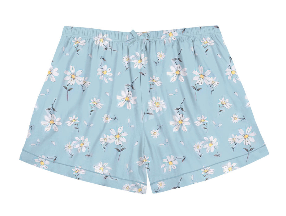 Blue Daisy Shorts Pajama Set