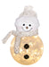 LED Glass Ivory and Gold Snowman knit hat