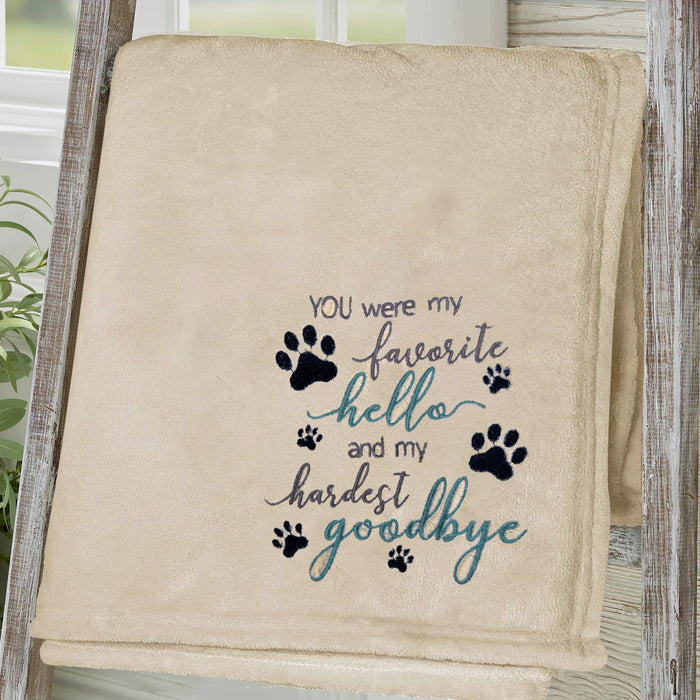 Embroidered Pet Bereavement Blanket