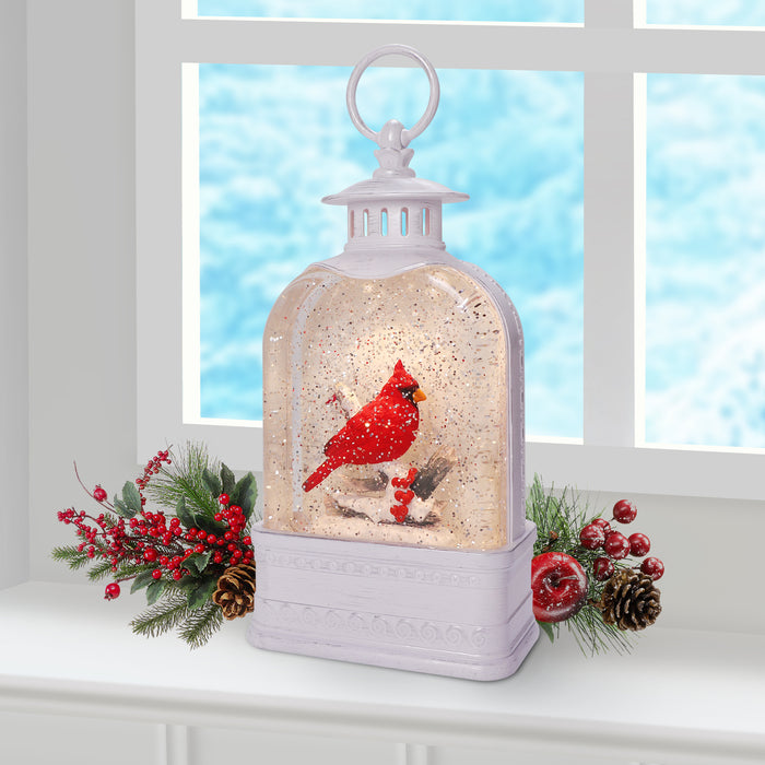 Cardinal Snowfall Dome Glitter Lantern with Sublimation