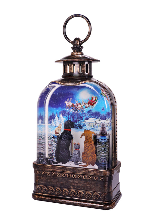 North Pole Paws Dome Glitter Lantern with Sublimation