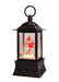 Holly Cardinals on Branch Glitter Lantern