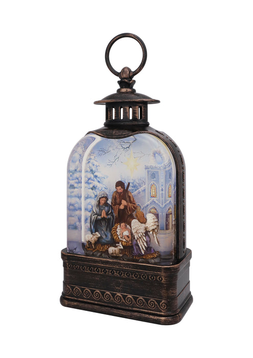 Holy Family Nativity Dome Glitter Lantern with Sublimation