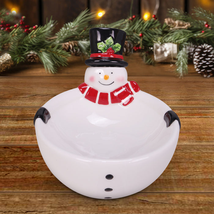 Snowman Dip Bowl & Hat Spreader Set