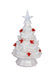 Small Iridescent White Tree with Red Cardinals