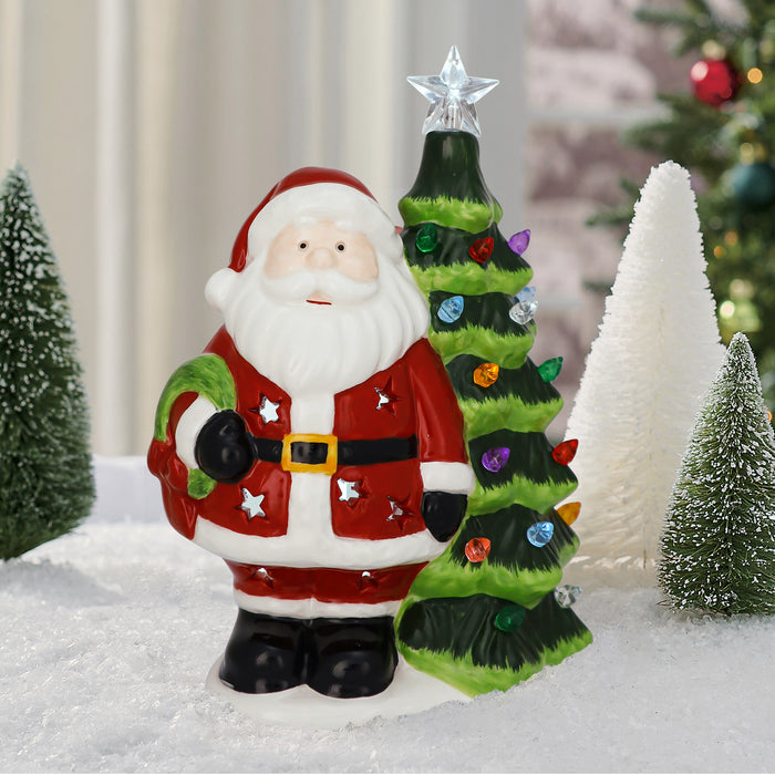 Christmas Harmony Ceramic LED Santa