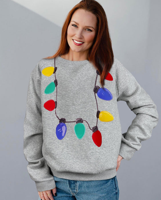 Christmas Lights Grey Sweatshirt