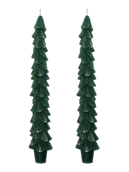 Tree Taper Candle Set - Green