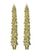 Tree Taper Candle Set - Gold