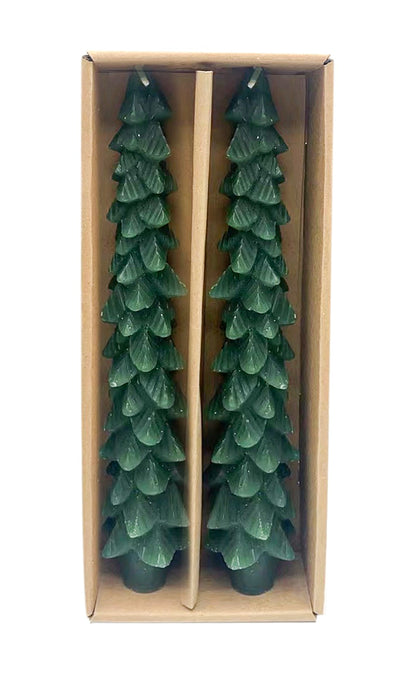 Tree Taper Candle Set - Green