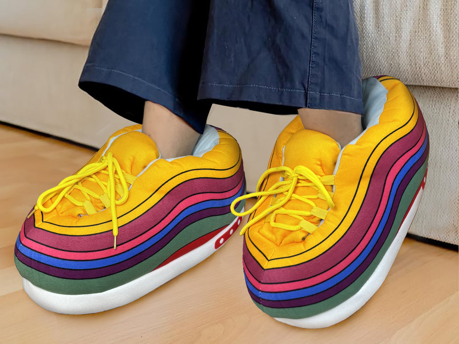 Oversized Sneaker Slipper - Vibrant Vibes