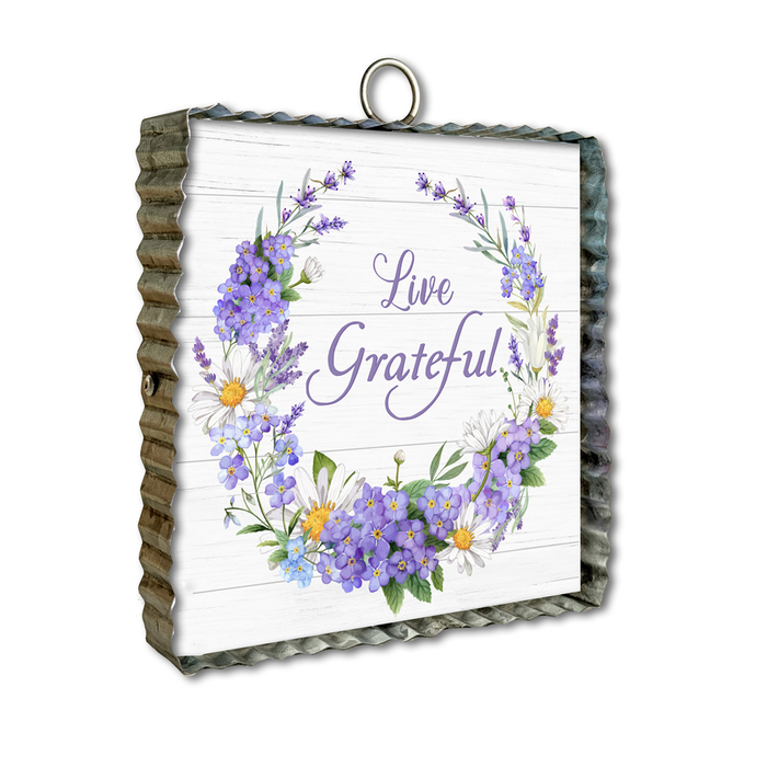 Live Grateful Springtime Serenade Tin Wall Decor
