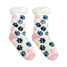 Pair of socks with paw prints on a white background