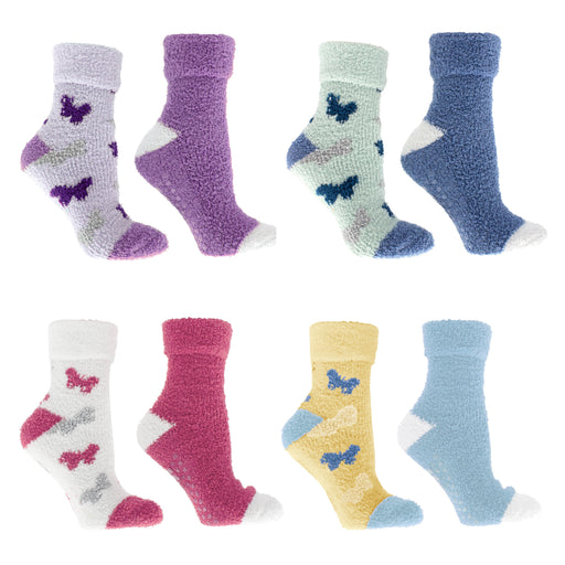 2-Pair Butterfly Bliss Therapeutic Spa Socks