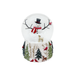 Snow globe with a snowman and winter scene on a white background