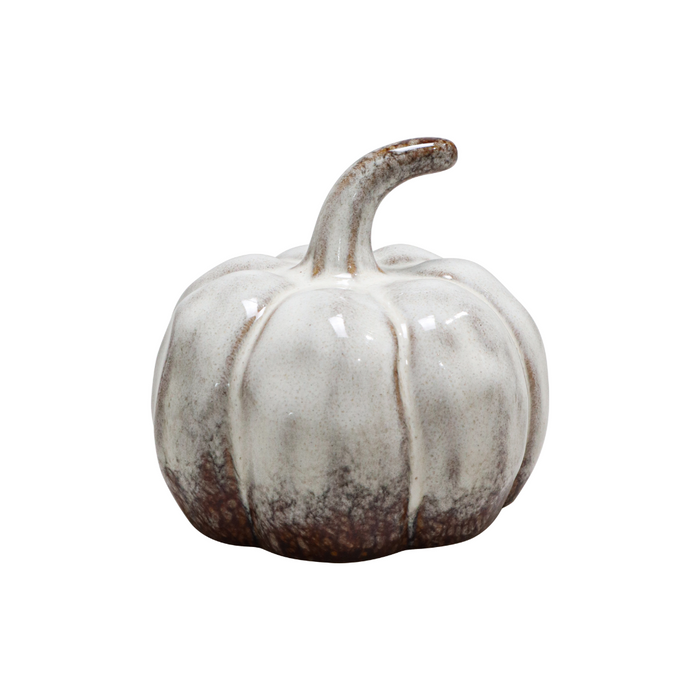 White Ceramic Harvest Pumpkin