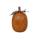 Orange Fall Leaves Ceramic LED Pumpkin