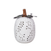 White Fall Leaves Ceramic LED Pumpkin