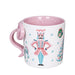 Mug with a nutcracker design on a white background