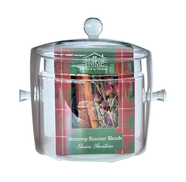 Classic Christmas Glass Simmer Pot Gift Set