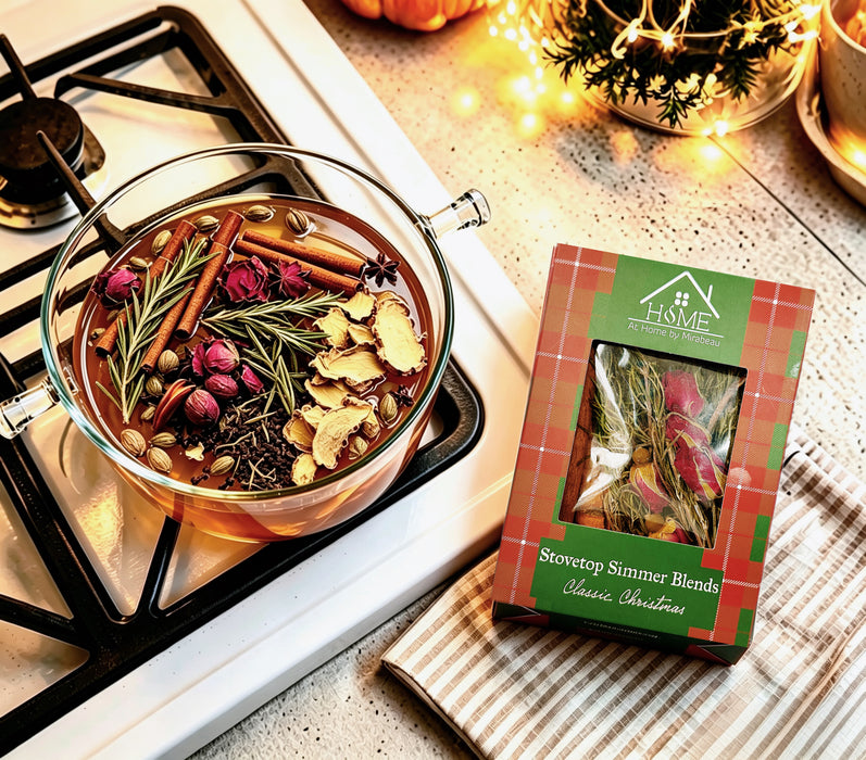 Classic Christmas Glass Simmer Pot Gift Set