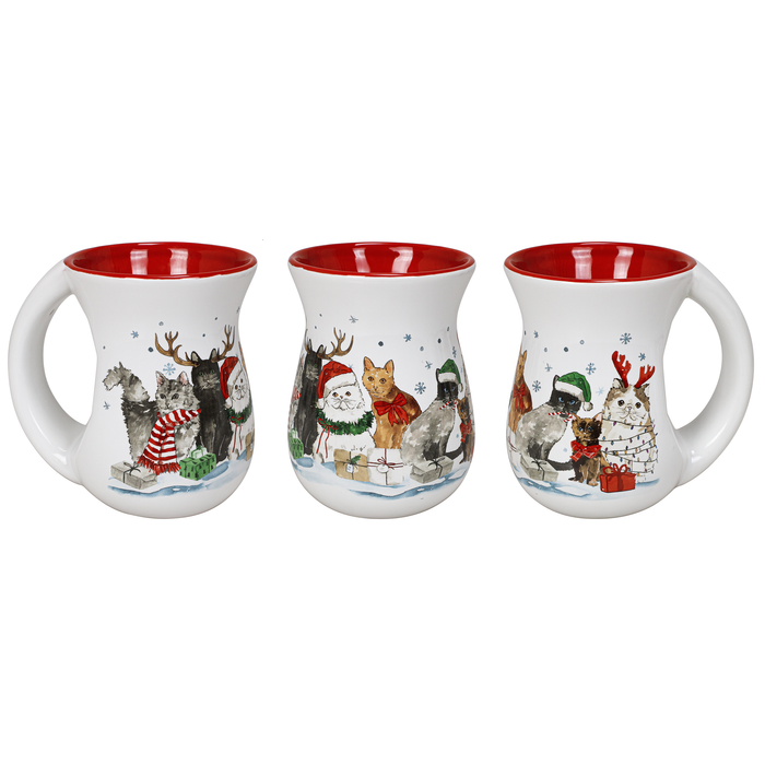 Happy Paw-lidays Cat Cozy Mug