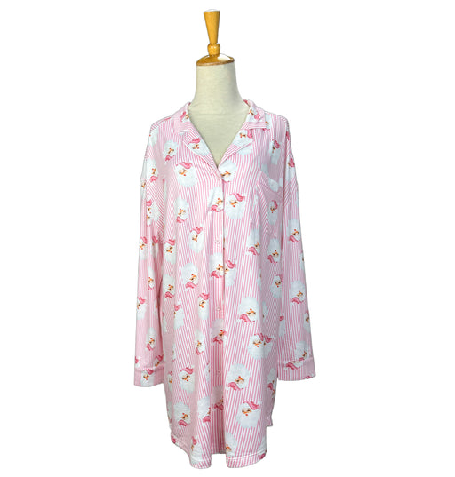 Merry Pinkmas Santa Long Sleeve Sleep Dress