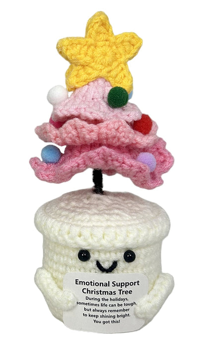 pink crochet tree