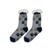 Gray Paw Print Thermal Slipper Socks