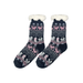 Navy Fair Isle Cat Thermal Slipper Socks