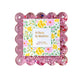Pink photo frame with floral design and 'At Home by Mirabeau' branding on a white background