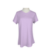 Light purple t-shirt on a mannequin against a white background