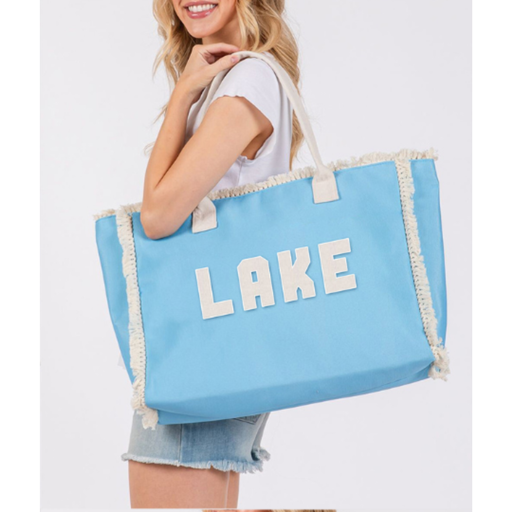 Lake Life Tote Bag with Zipper
