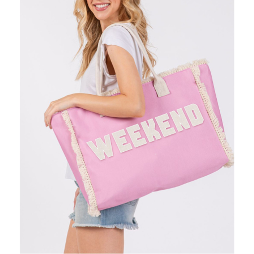 Weekend Life Tote Bag with Zipper
