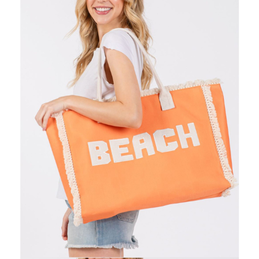 Beach Life Tote Bag with Zipper
